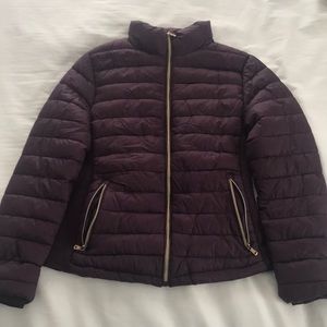 Cropped puffer zip up